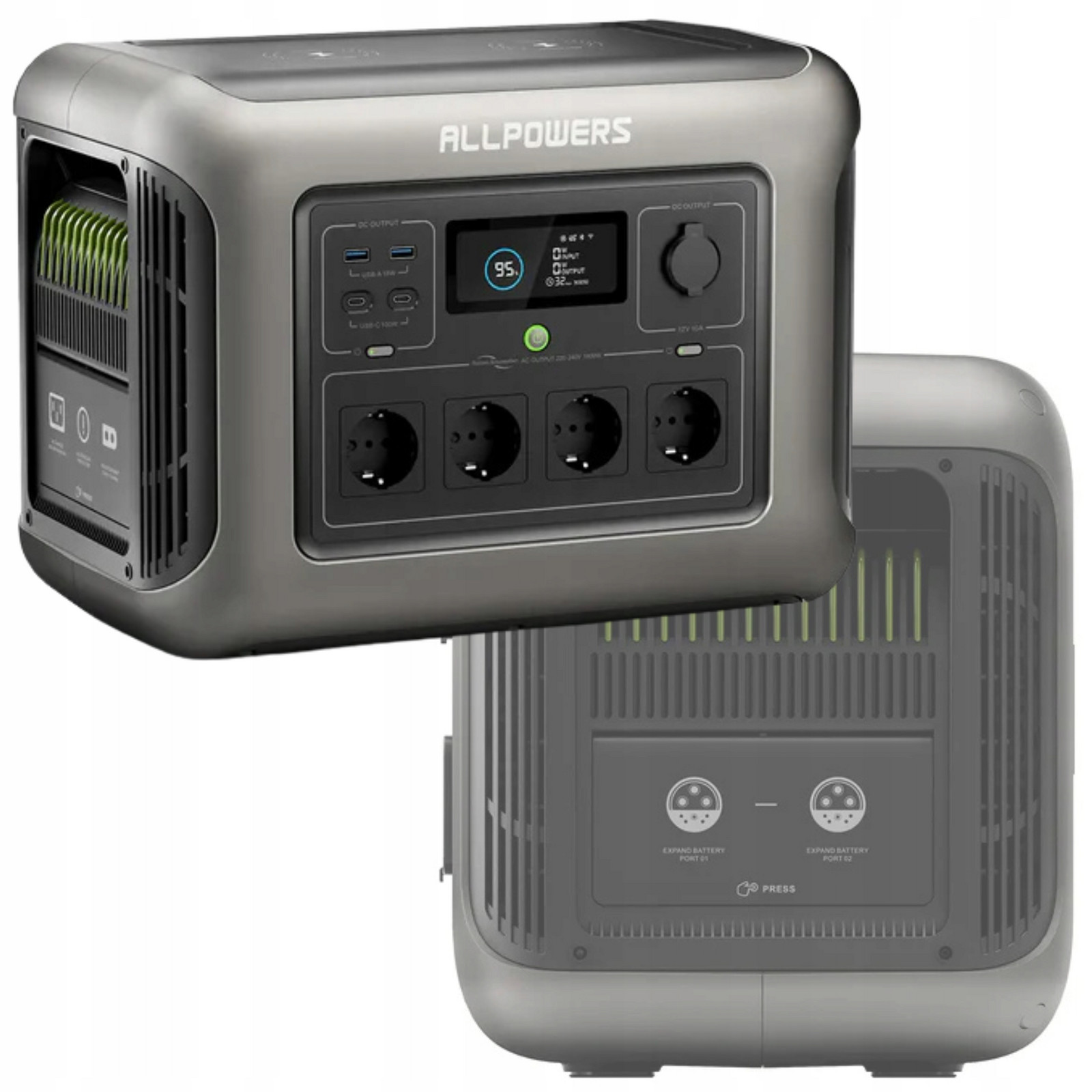 Zásobník Proudu Nabíjecí Stanice Napájení Allpowers R1500 1800W