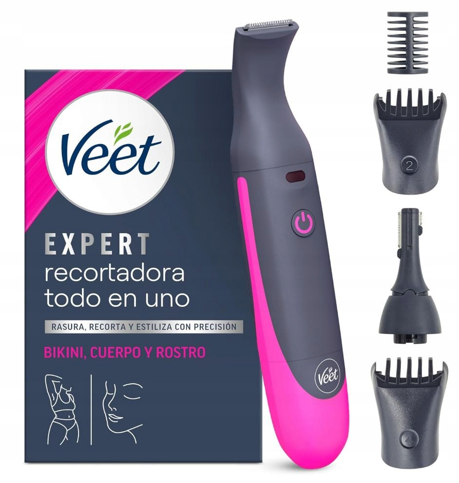 Veet All-in-One Zastřihovač pro ženy Bikini a celé tělo, 4 nástavce