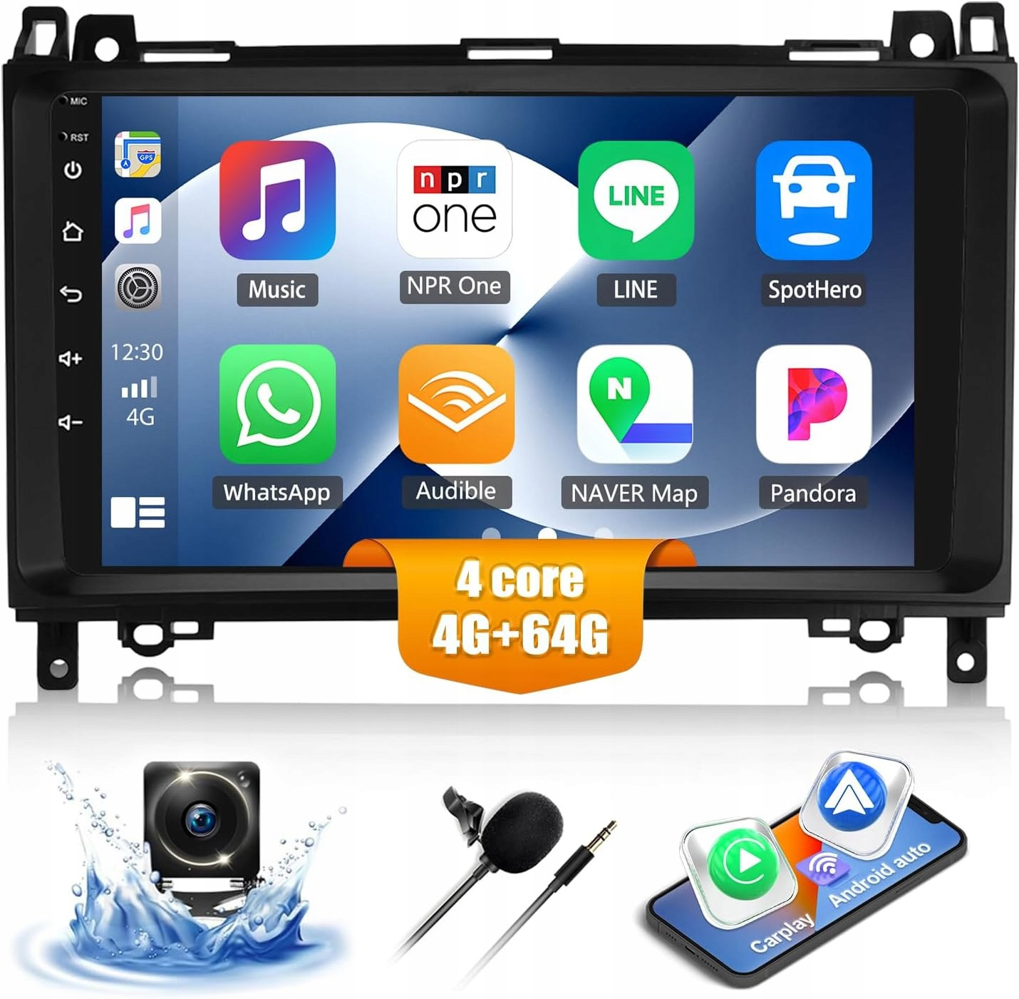 CarPlay Rádio Android Gps WiFi Mercedes Viano Vito A B Sprinter Vw Crafter
