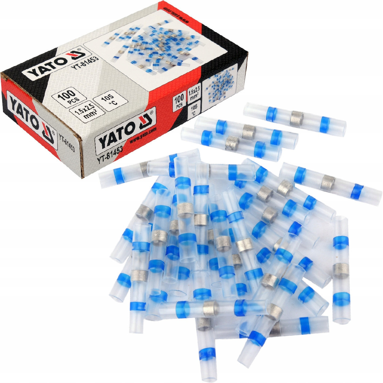 2 x Termosmršťovací Trička 1,5-2,5 MM2 100KS Yato