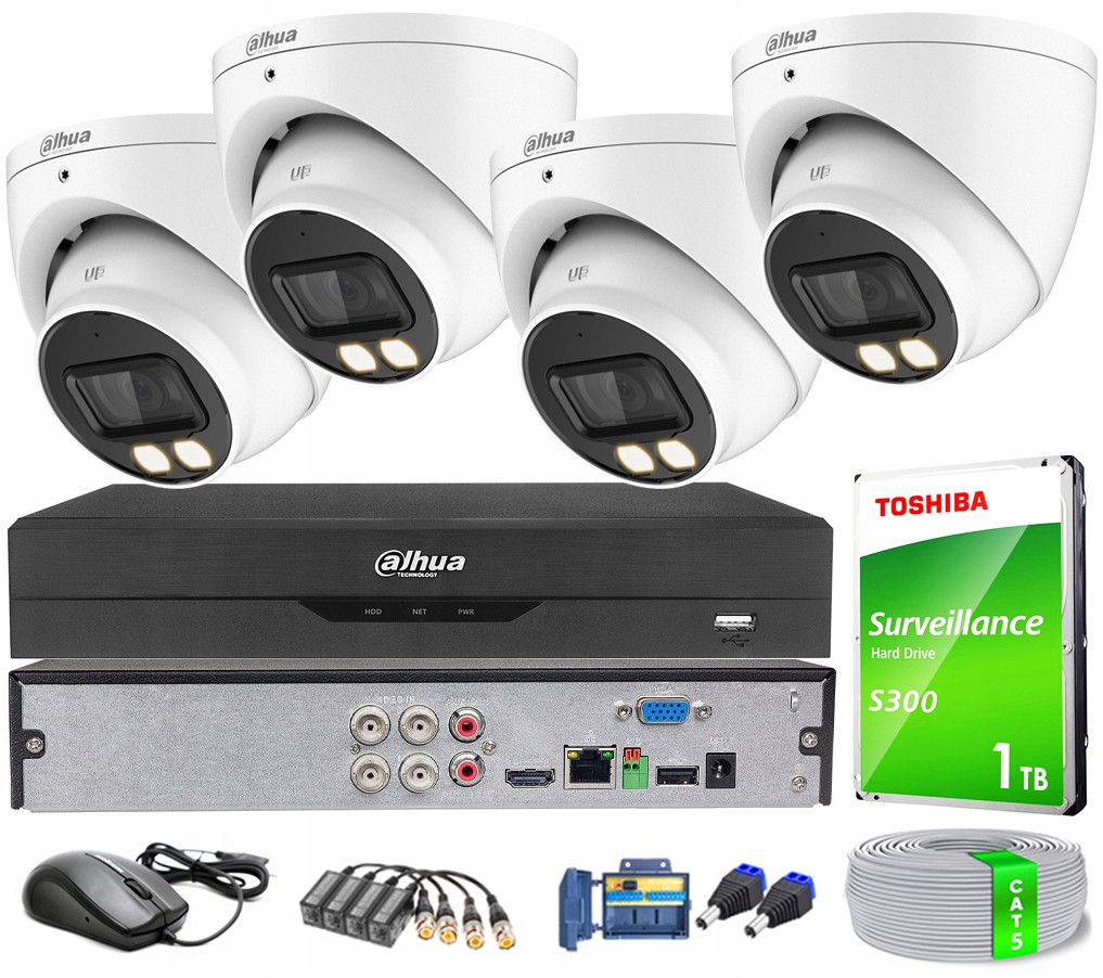 Monitorovací sada Dahua 4 Kamery 5Mpx rekordér Ahd CVI Tvi SmartDual