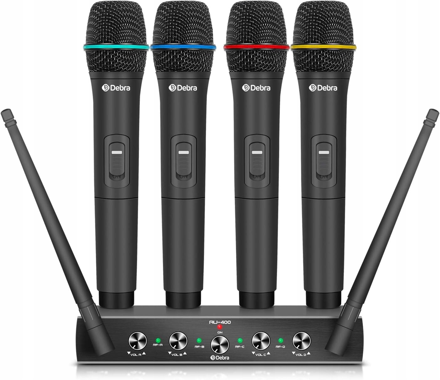 Mikrofonní systém Debra Audio AU400 Pro Uhf 4 kanály se 4 mikrofony