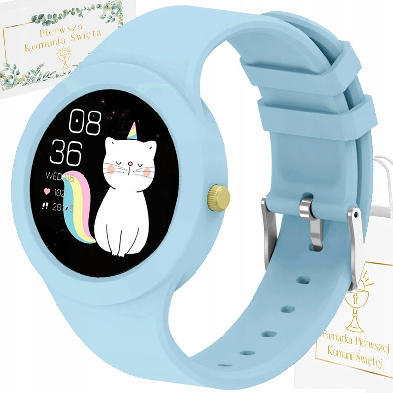 Dětské hodinky Svaté Přijímání Chytré Hodinky Gravity Modré Hovory Hry Sport