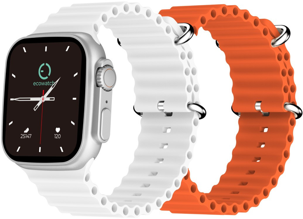 2 x Chytré Hodinky EcoWatch EW2 Stříbrný 1.95