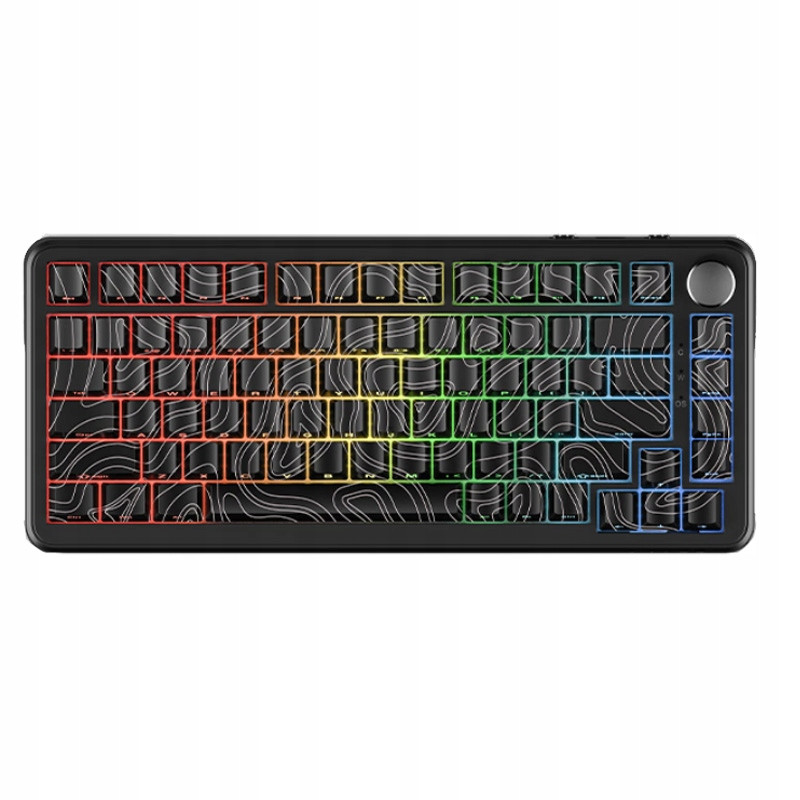 AK820MAX 75% těsnění magnetického spínače drátová mechanická klávesnice HotSwap Rgb