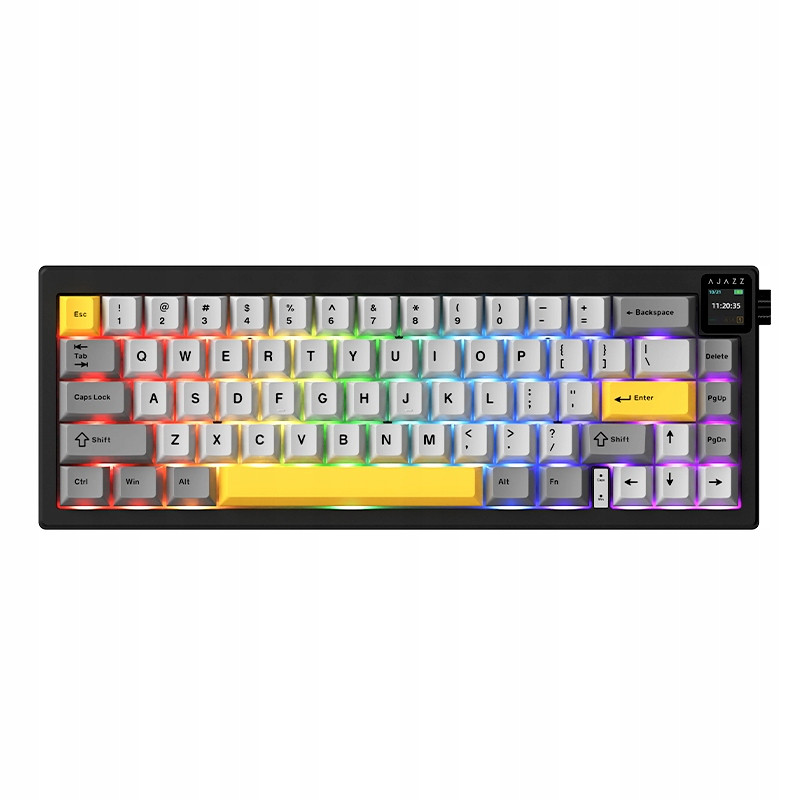 AK650 Tir-mode Mechanická klávesnice 66 kláves s barevným displejem a ovladačem hlasitosti