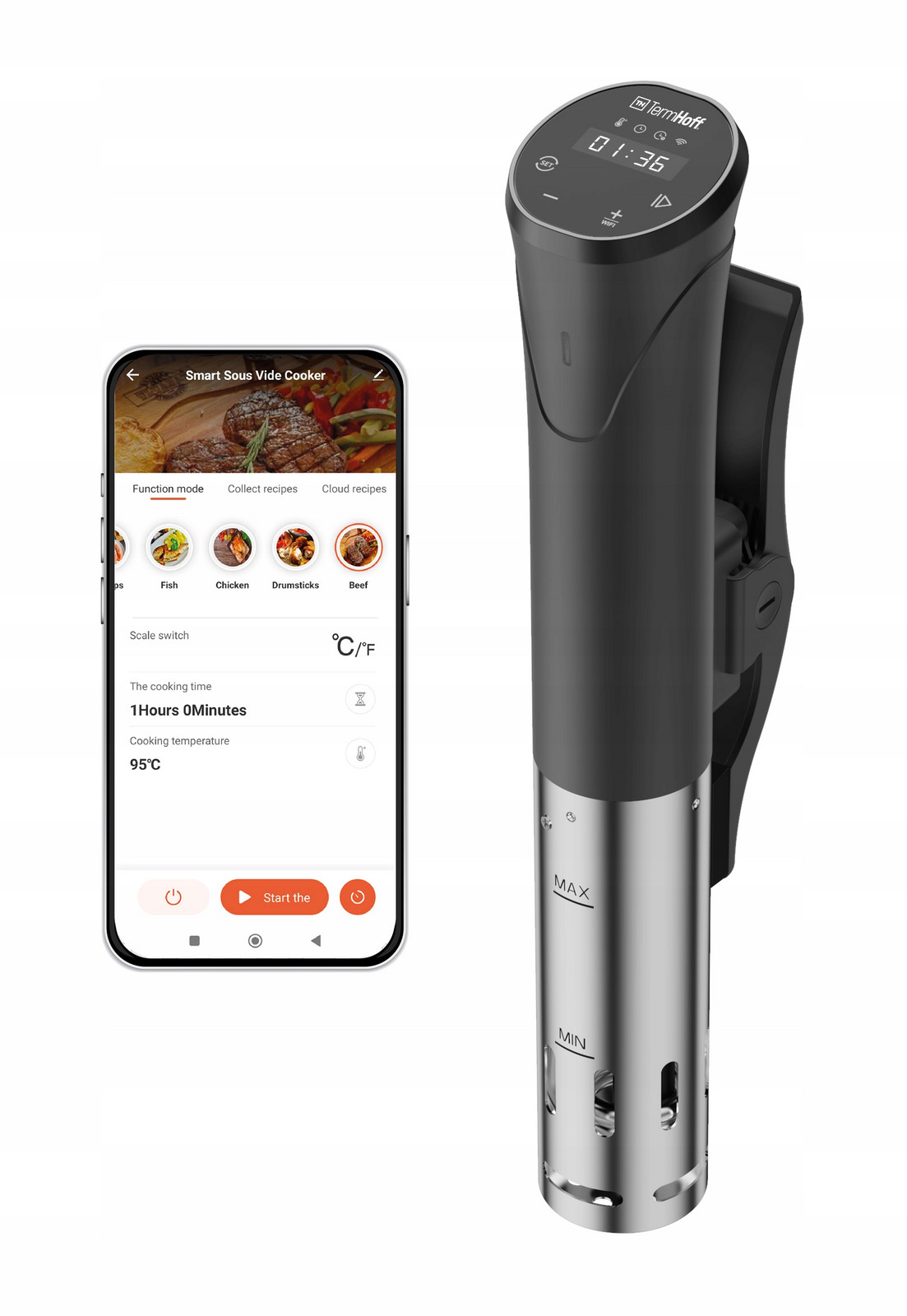 Ponorný cirkulátor pro vaření Sous Vide TermHoff SV-01W WiFi Tuya