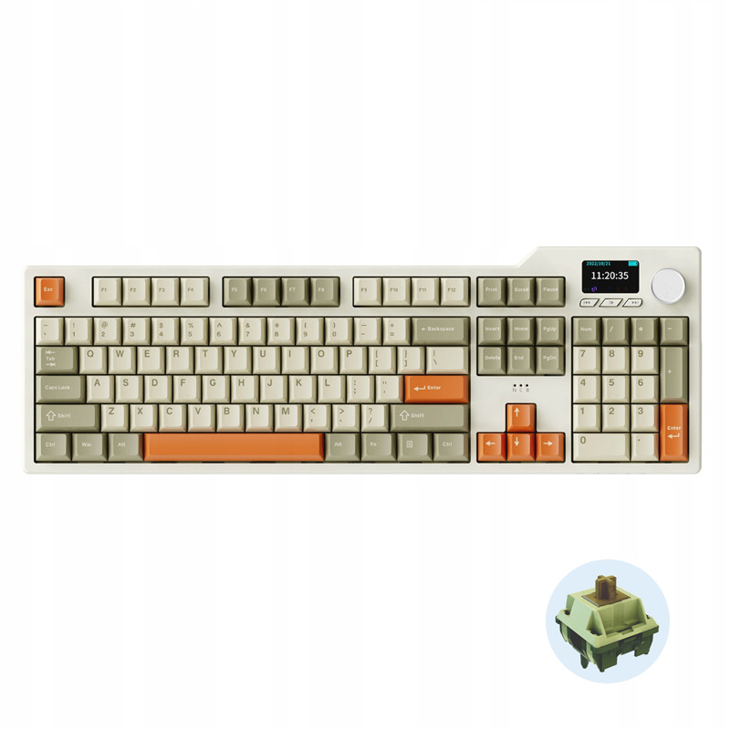 Těsnění Mechanická klávesnice Hot-Swap s obrazovkou Tir-Mode Rgb AK35I V3 Max