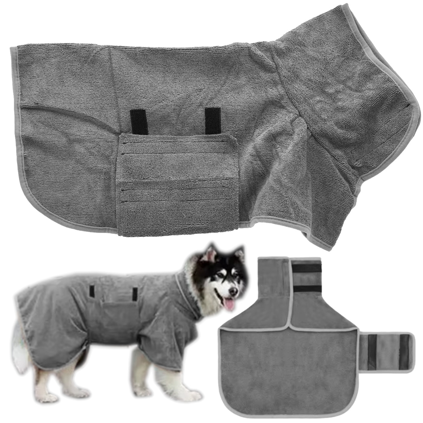 Ručník Župan Pro Psa Kočku Savý Koupelový Pohodlný Extra Velký XL