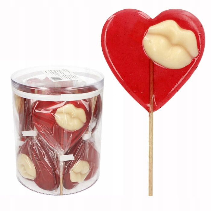 Lízátka Valentýnská Lízátka Srdce Ústa Duo Na Valentýna 25 Ks 55G