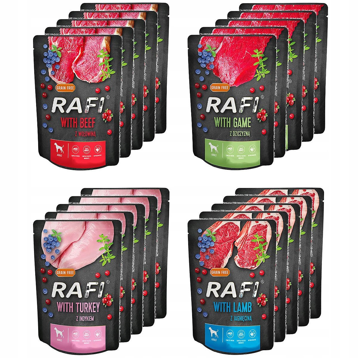 Krmivo Pro Psa Rafi Sáček MIX Chutí 20x300G