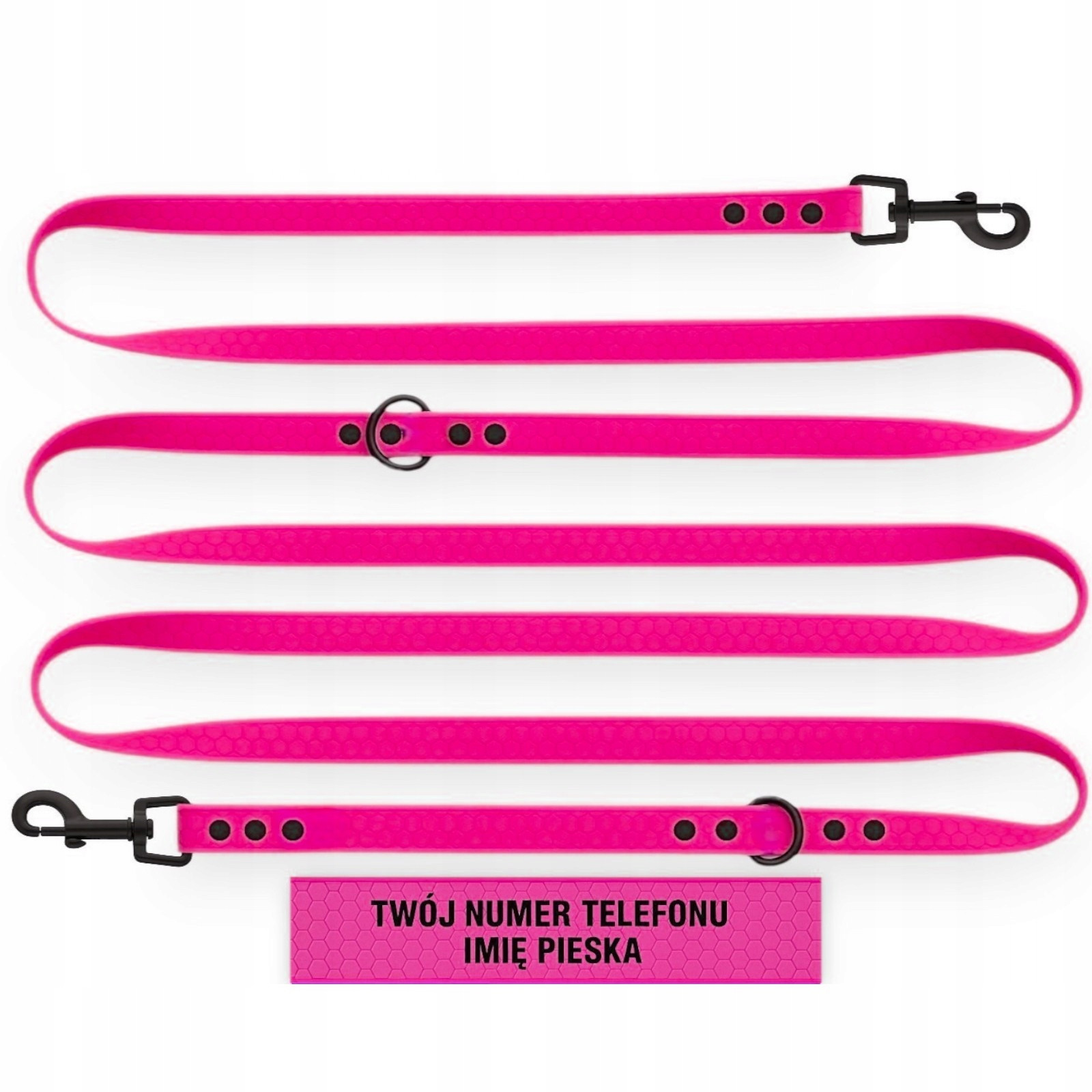 Vodítko Nastavitelná, Přepínatelná, Voděodolná, Měkká, Biothane Pvc 3M 10 MM