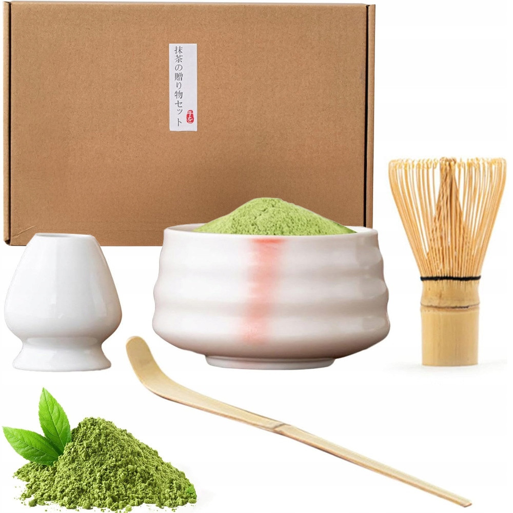 Bambusová Metla Na Matchu Sada Chasen Lžíce Chashaku Stojan