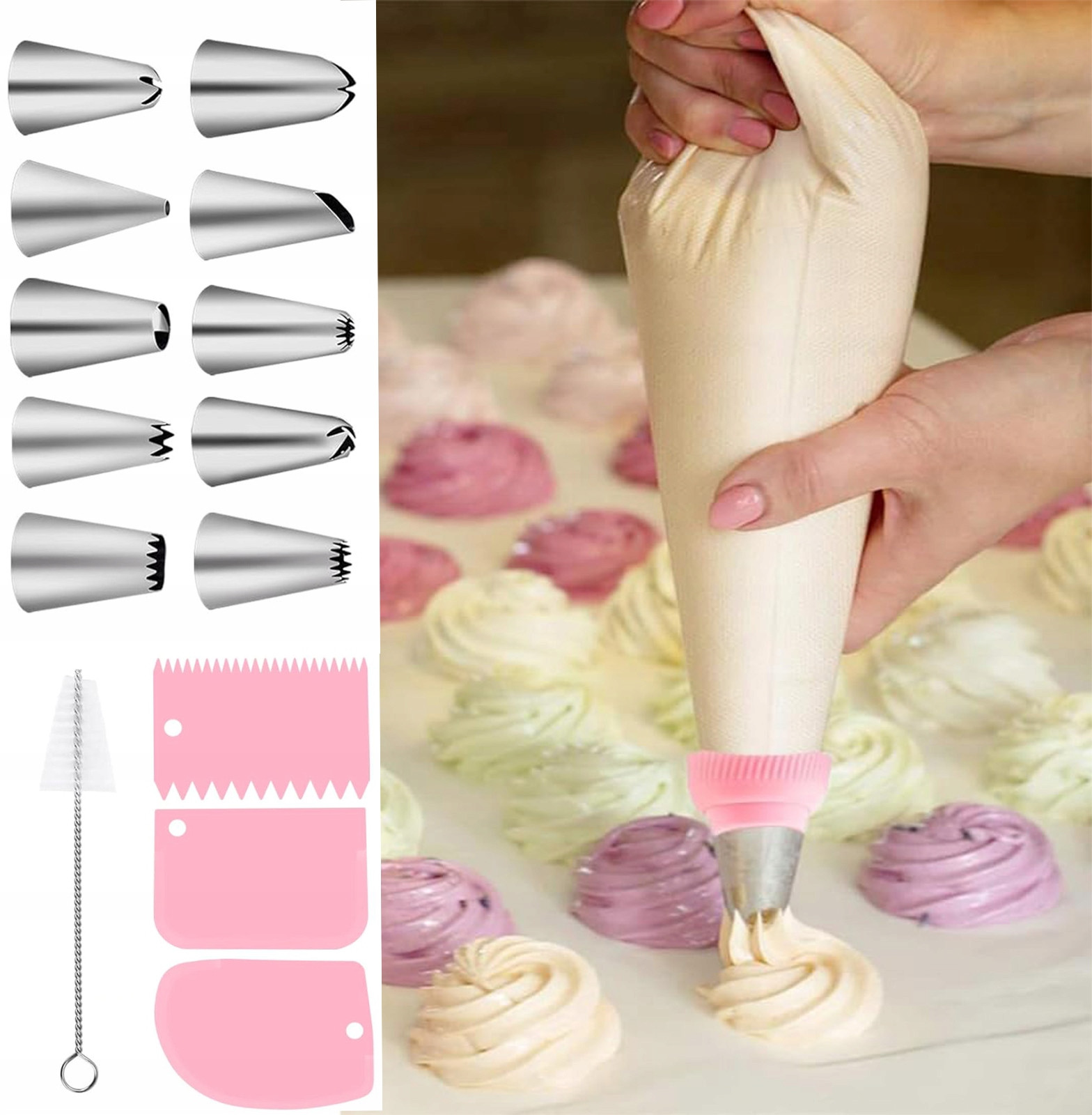 Cukrovinský Návodník Silikonový Dopáček Dekorace Na Dort 40 Ks Sada XXL