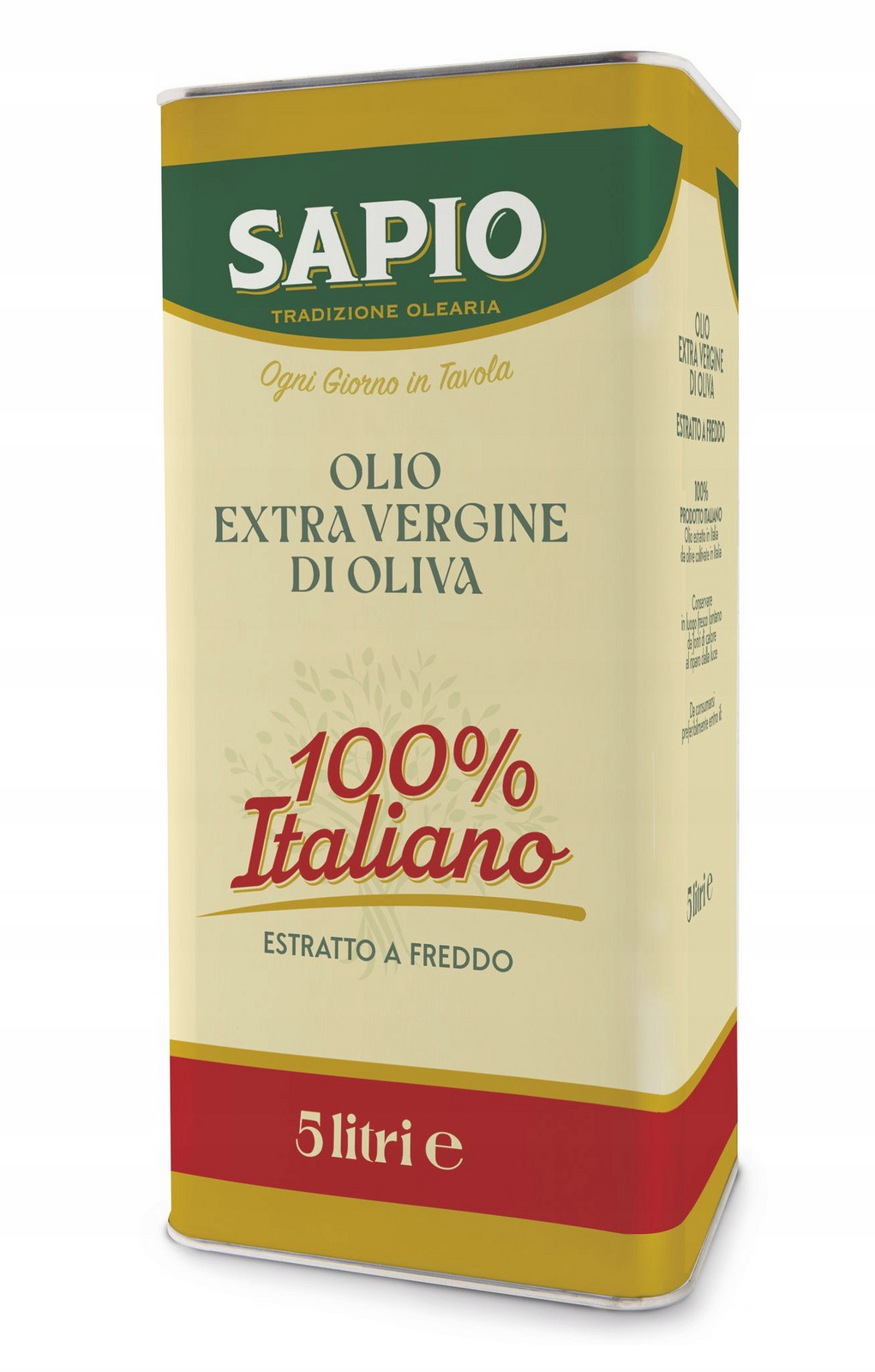 Extra panenský italský olivový olej 100% Italiano čerstvý Apulia Sapio 5L