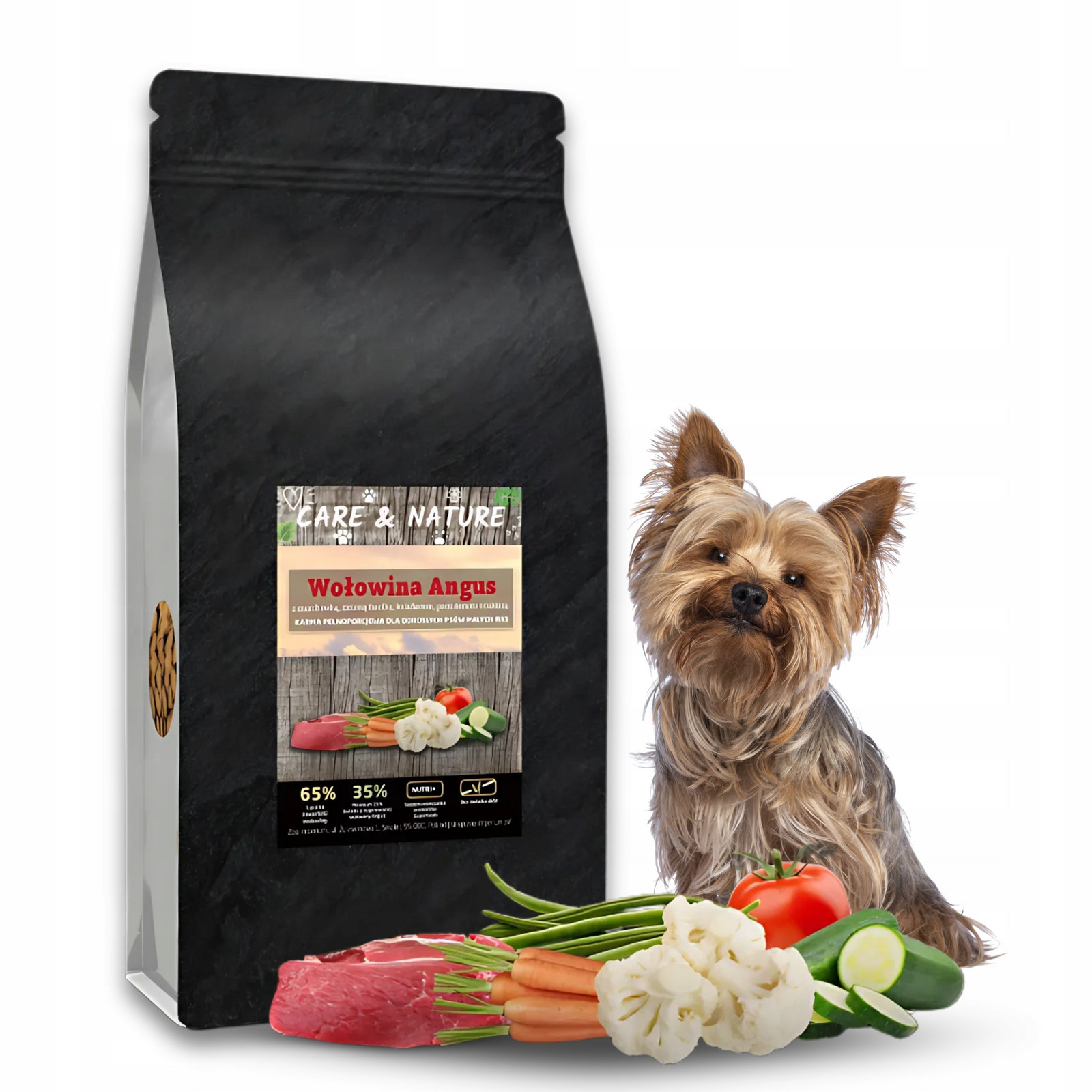 Suché Krmivo pro malé psy Care and Nature Hovězí maso Angus 65% bez obilovin 2 kg