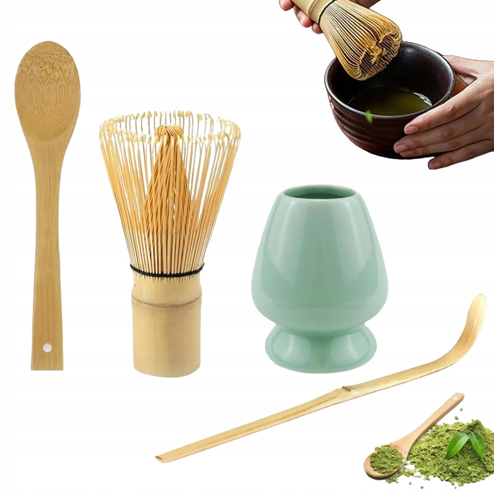 Dárková sada na čaj matcha metla stojánek lžička