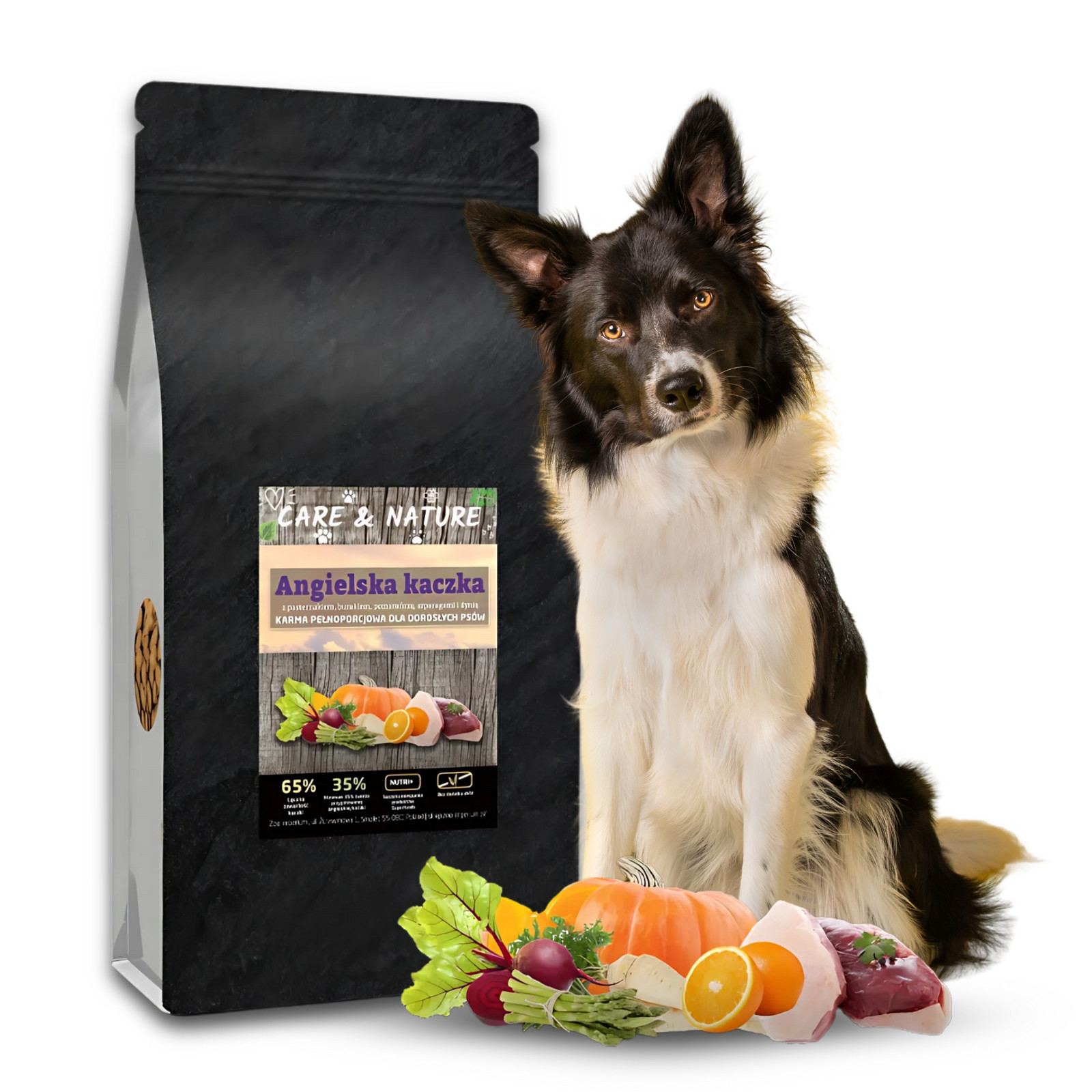 Suché Krmivo pro psy Bezobilná péče a příroda Anglická kachna 65% 2 kg