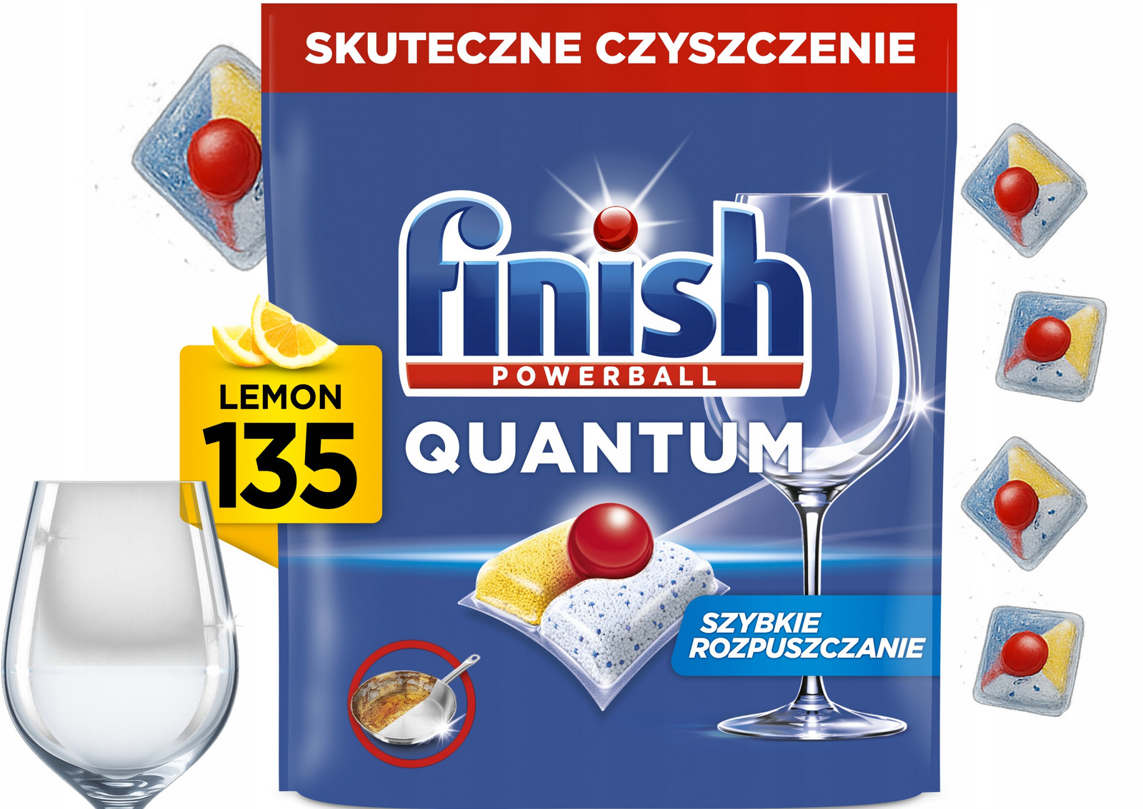 Finish Kapsle Do Myčky Nádobí Quantum Lemon Citronové 135 Kapslí