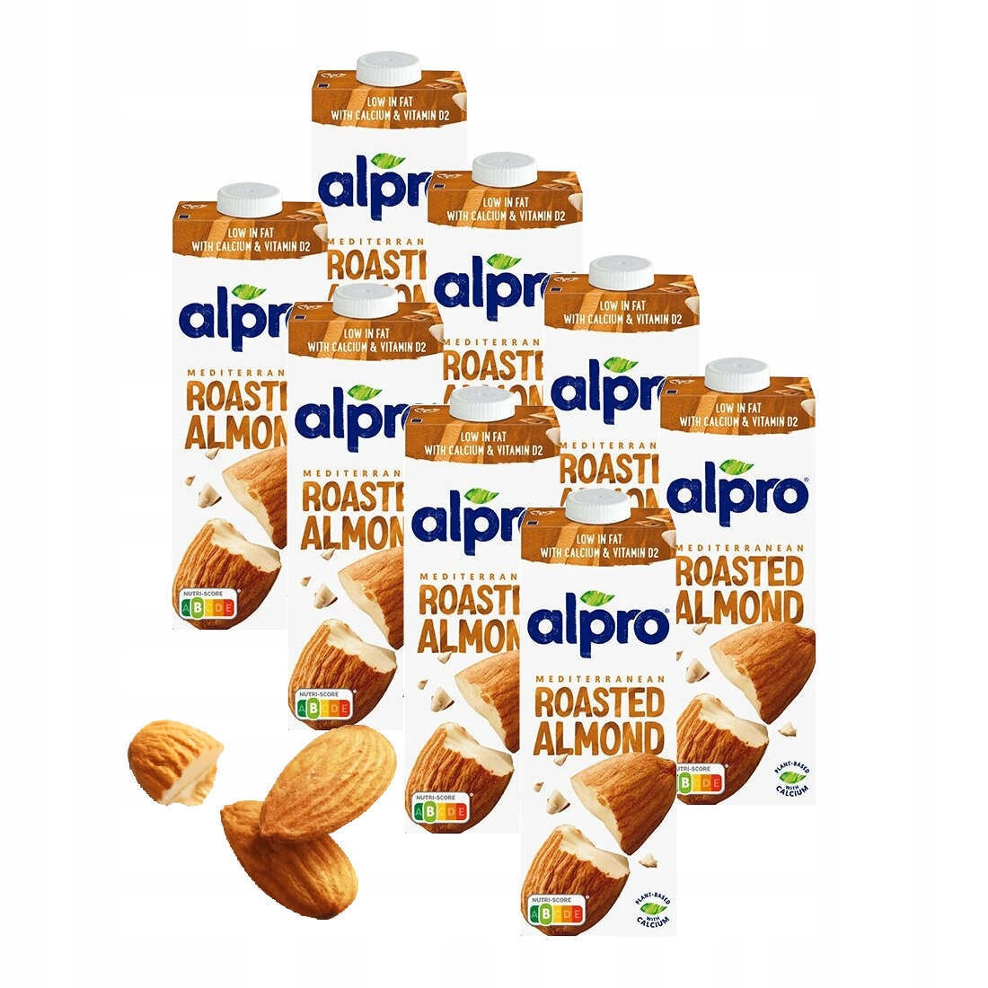 Sada mandlových rostlinných nápojů Alpro Roasted Almond Originál 8x1 l