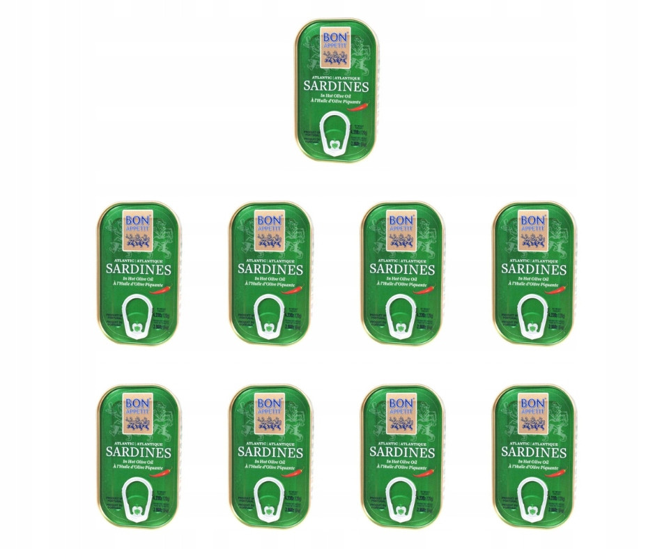 9 x portugalské sardinky v pikantním olivovém oleji 120 g