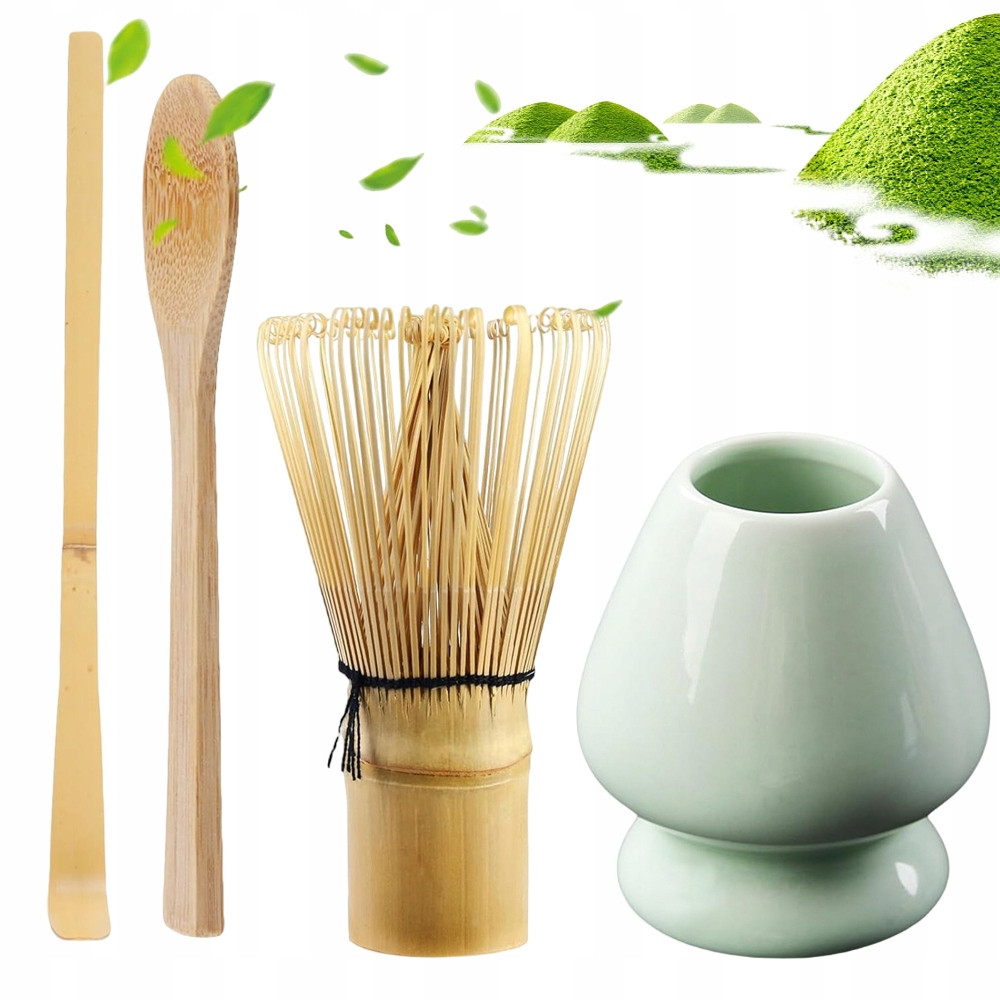 Sada Metla Štětec Na Čaj Matcha Lžíce Chashaku Stojan