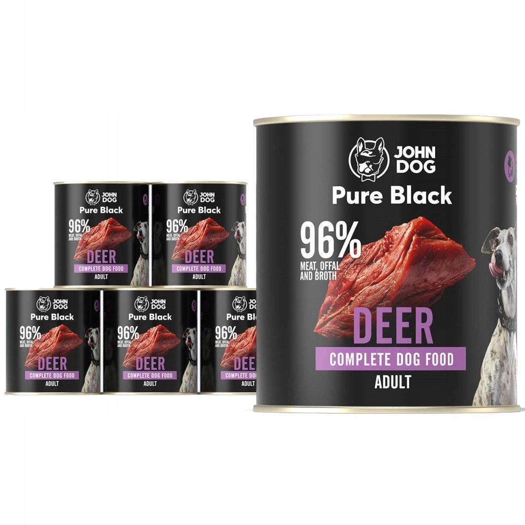 John Dog Pure Black Jelen krmivo Pro Psa 12x800G