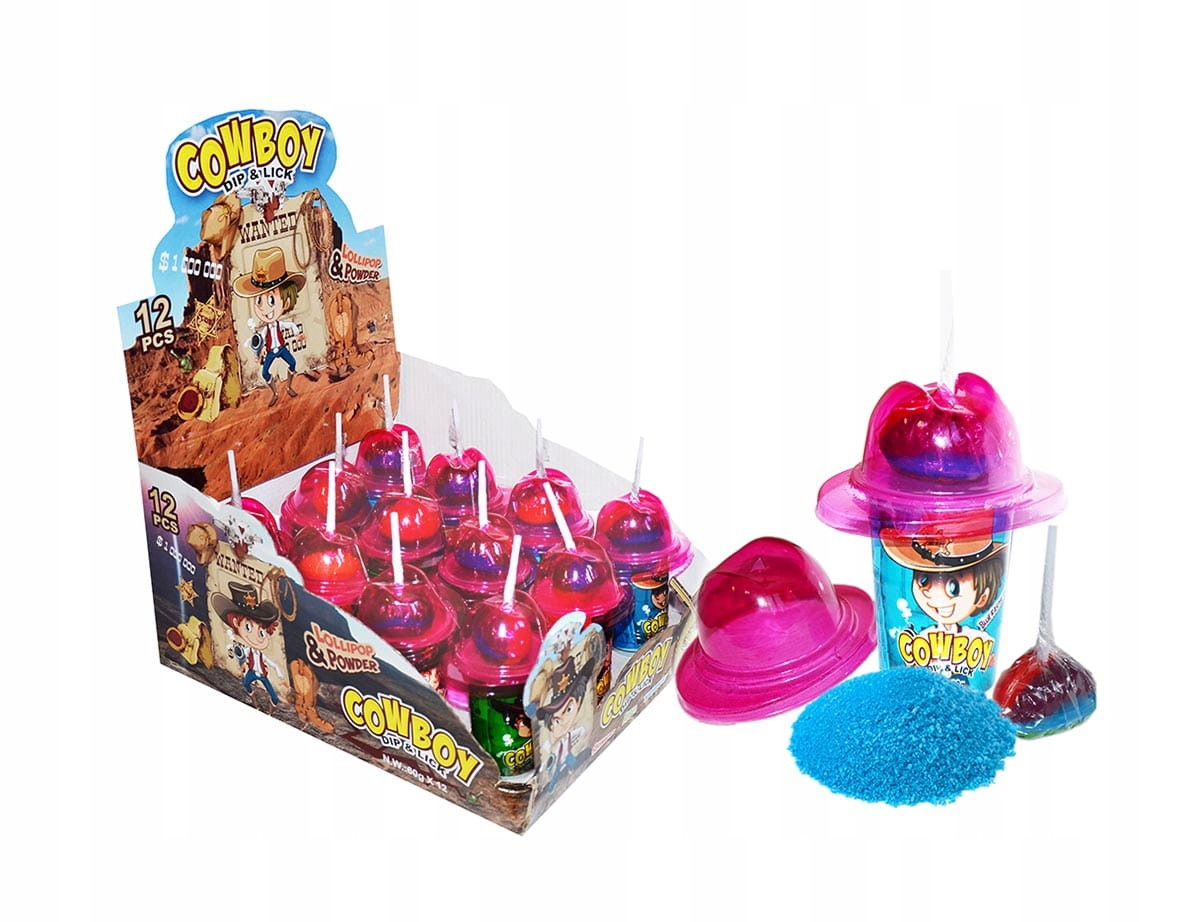 Lízátko Máčené Cowboj Dip&lick 60G X 12 Ks 720G