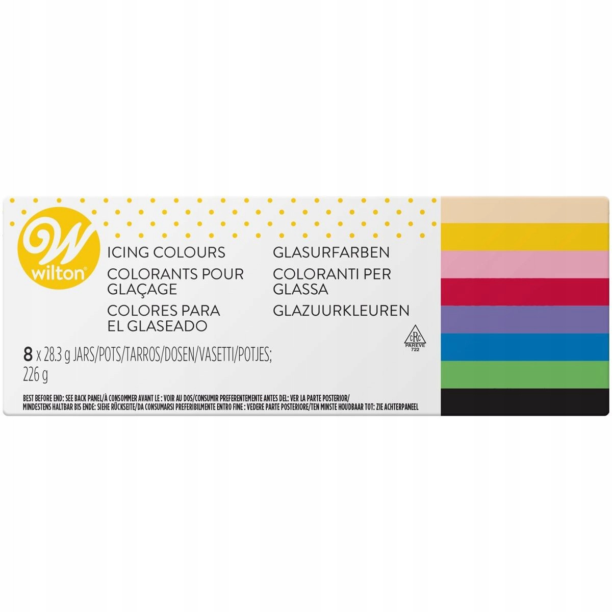 Gelové barvivo Wilton 226 g 8 ks vícebarevné