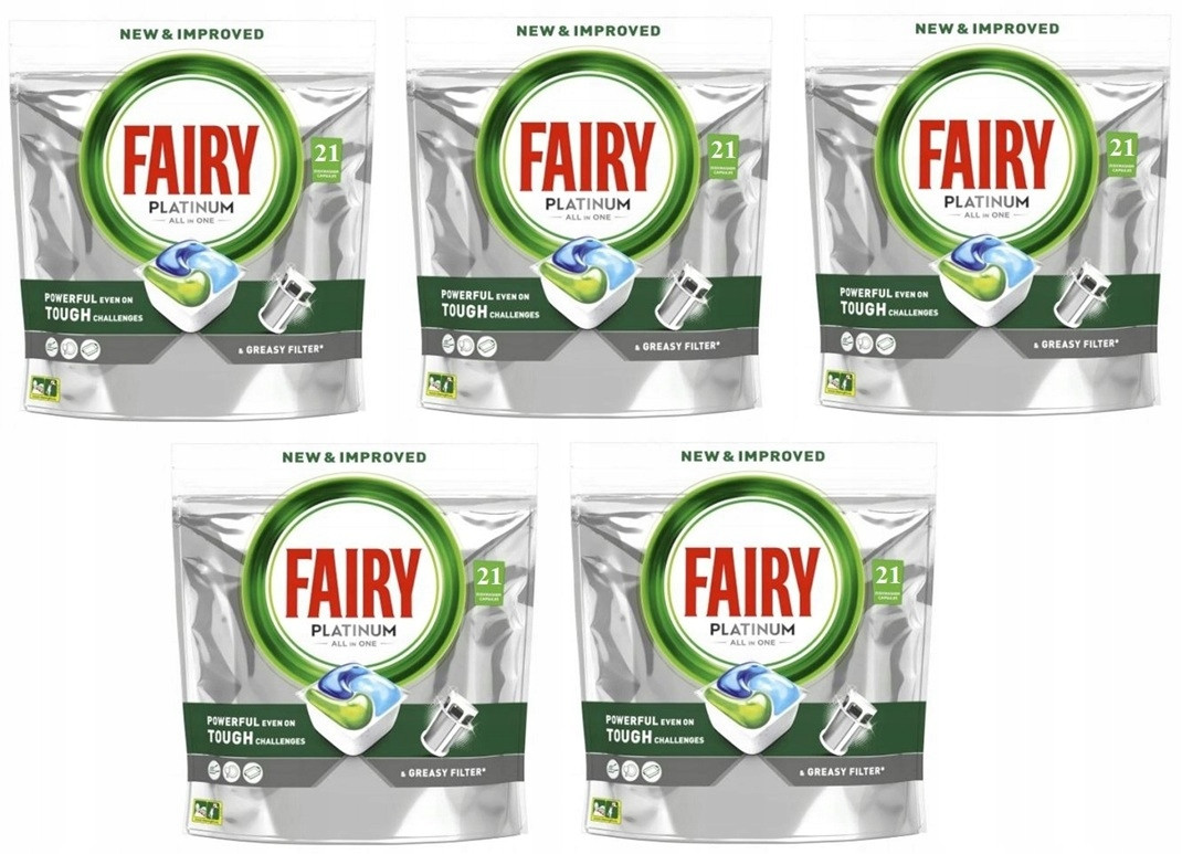 Fairy All in One Platinum Original kapsle do myčky nádobí 105 kusů