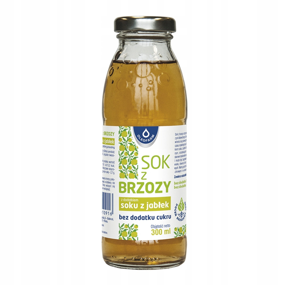 Oleofarm Březová šťáva z přidané jablečné šťávy bez cukru 300 ml Set: 15 ks