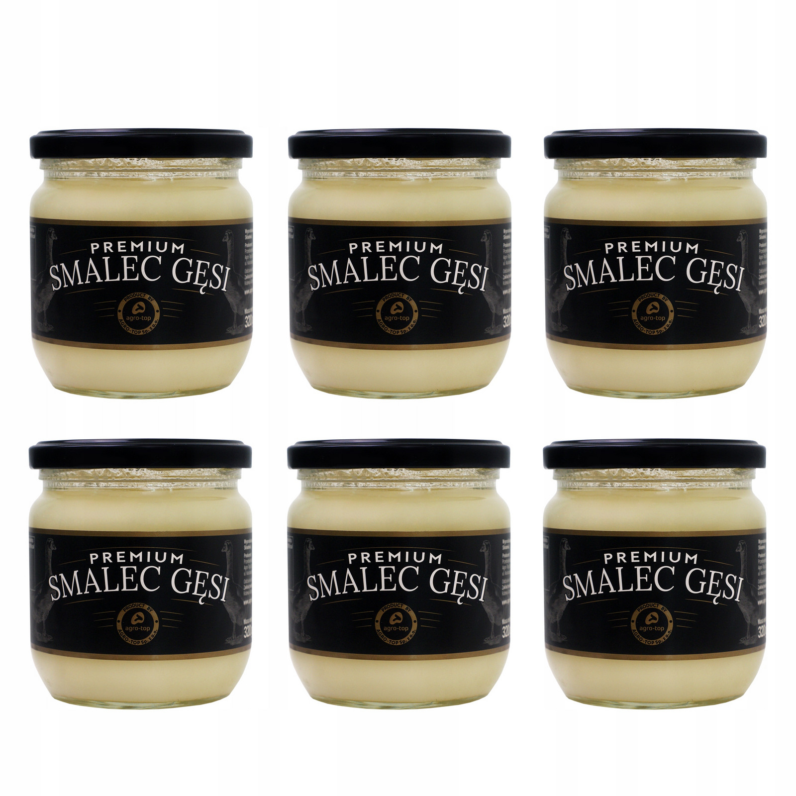 Husí Sádlo 6 X 320 G Čistý A Zdravý Tuk Sádlo Ve Sklenici Sklenici Husí Agro Top