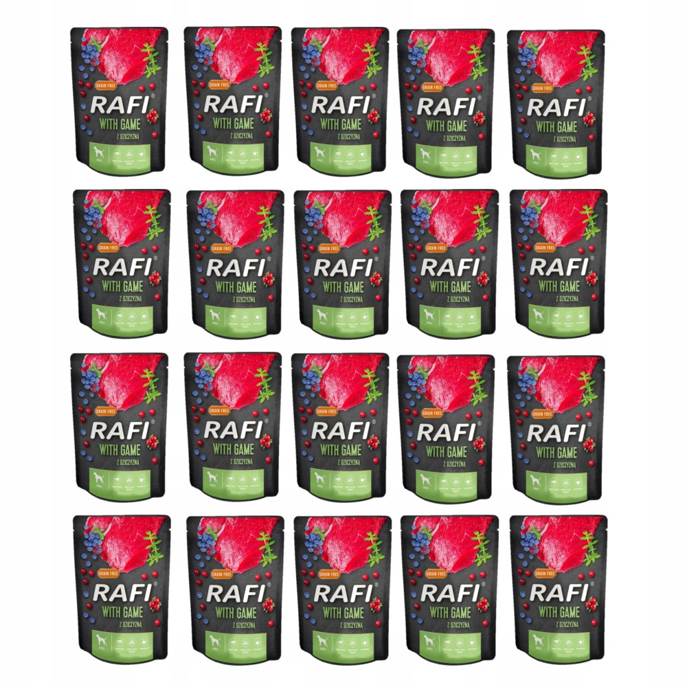 Rafi zvěřina borůvka brusinky 20x300g