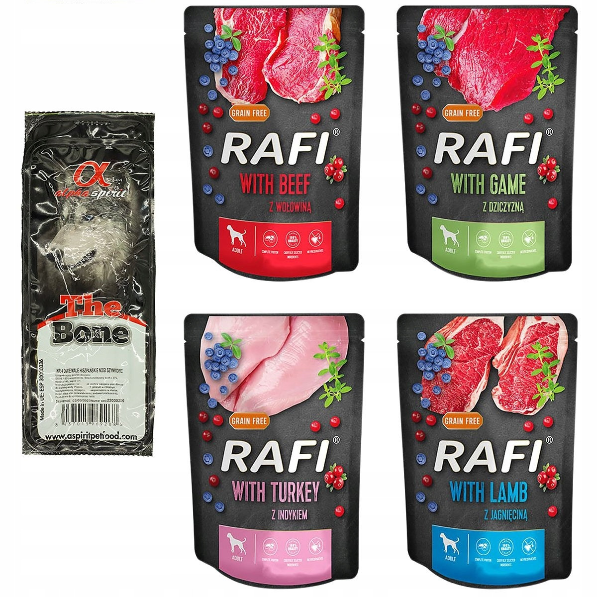 Krmivo pro psa sáčky Rafi mix 50x300 g dárek