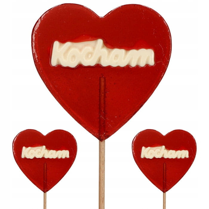 Lízátko Lízátka Srdce Miluji 55G Na Valentýna, Den Babiččiny Matky 25 Ks