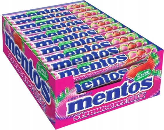 Mentos Jahoda 37,5 g/40 karton