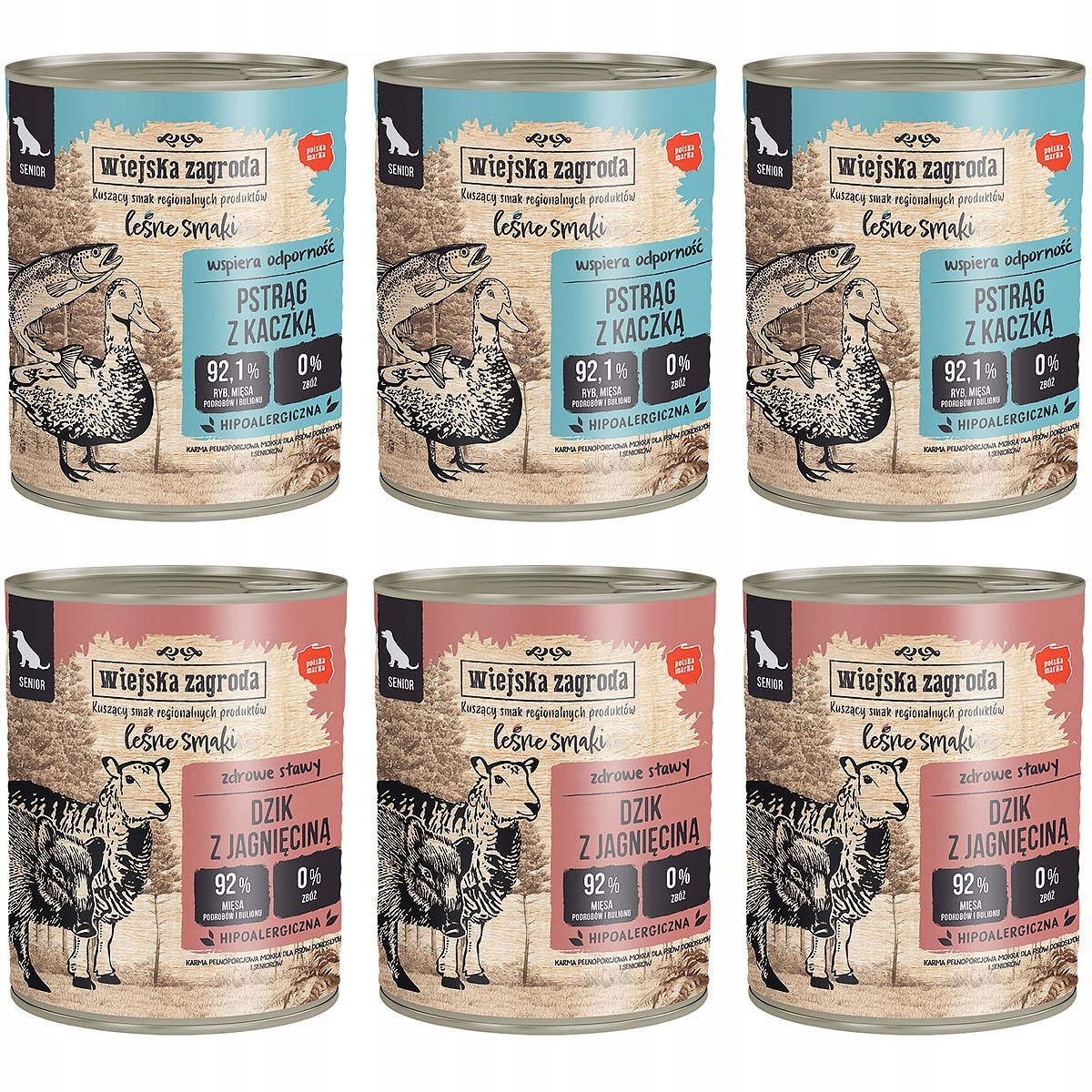 Krmivo mokré pro psy Na Klouby pro starší psy Wiejska Zagroda mix 6x800 g