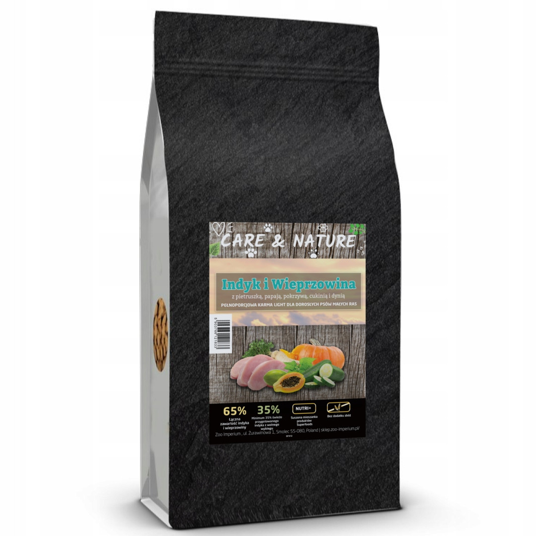 Suché Krmivo pro malé psy Care and Nature Krůta Vepř 65% Light 6 kg