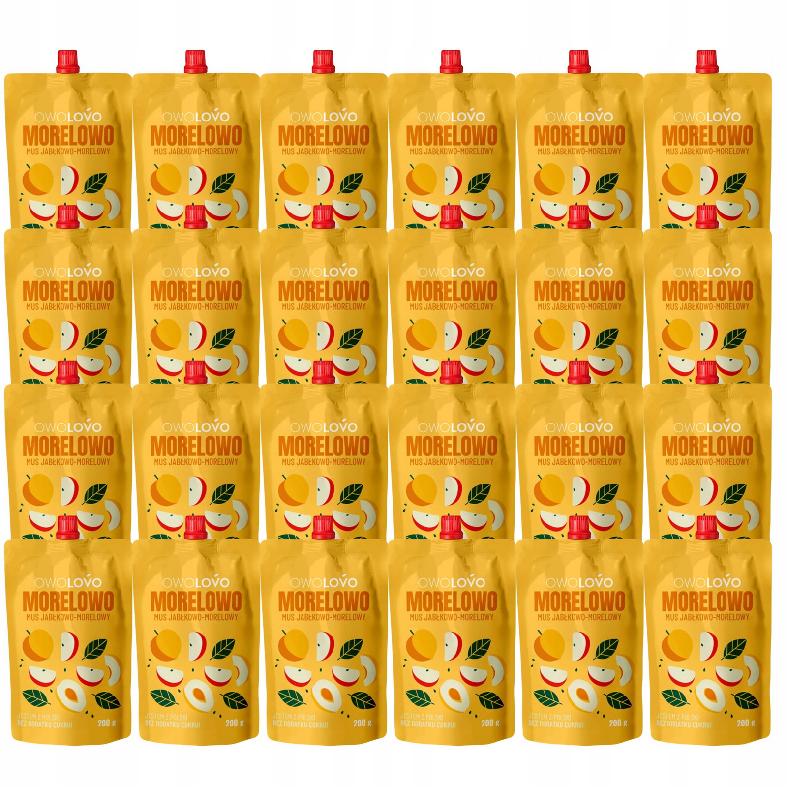 Jablkově meruňková pěna 200g 24ks Owolovo