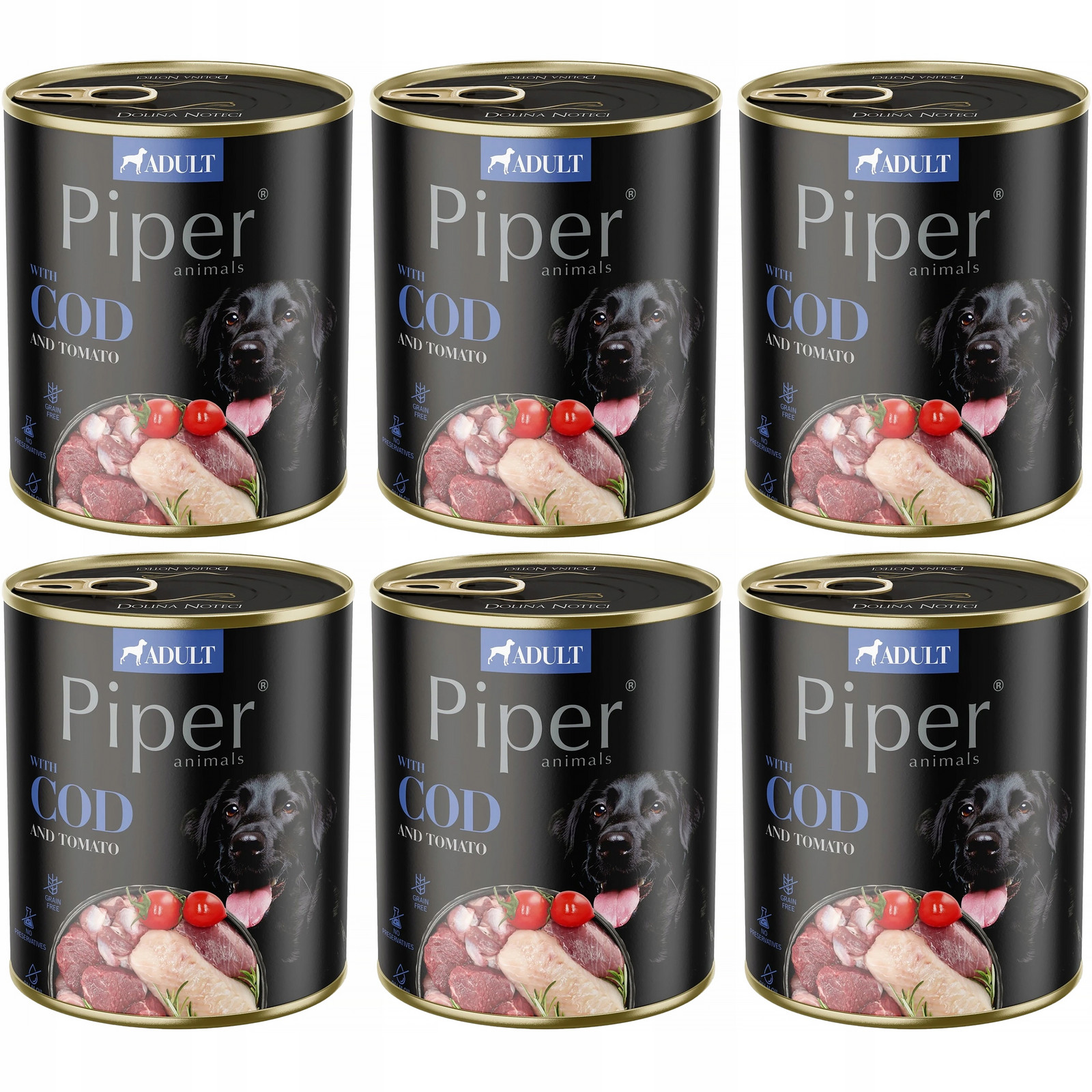 Dolina Noteci Piper s treskou krmivo pro psa Set 12x800g