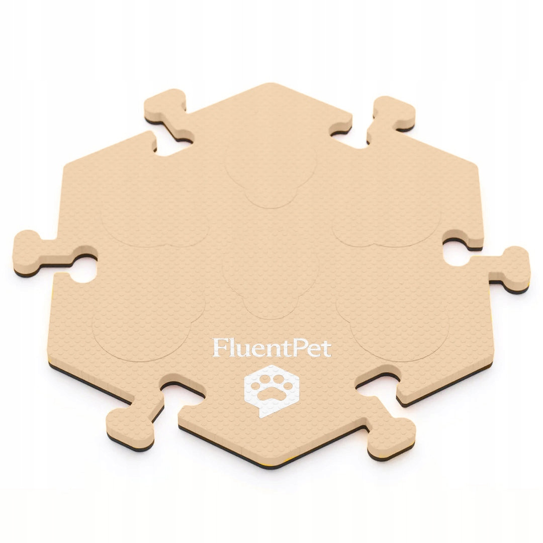FluentPet HexTile Compact pěnová podložka pro 6 tlačítek světle béžová
