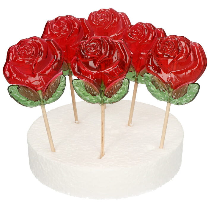 Lízátka Lízátko Růže Kytička Na Den Žen Valentýna (45G) 30KS