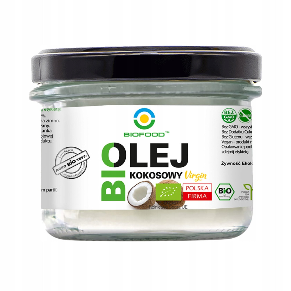 Bio Food Kokosový olej nerafinovaný Virgin Bio 180 ml Set: 6 ks