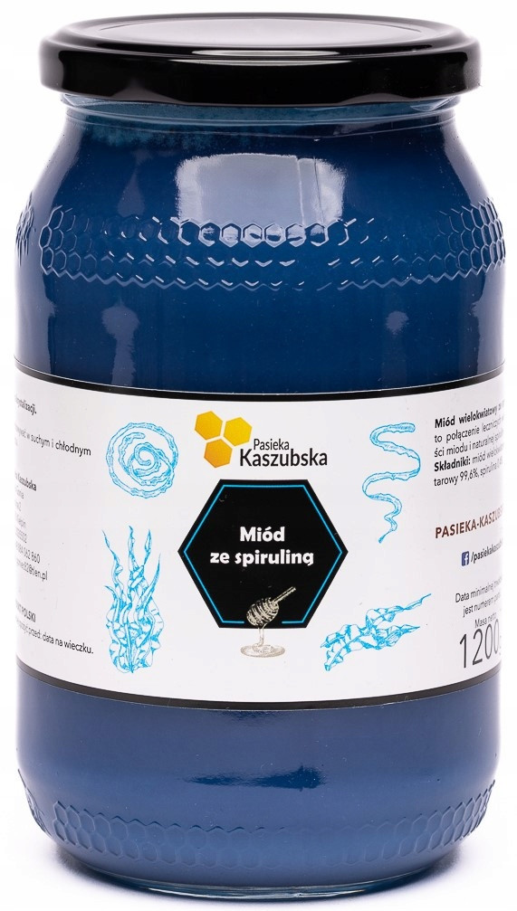 Med Se Spirulinou 1,2kg Kszubská Pasieka