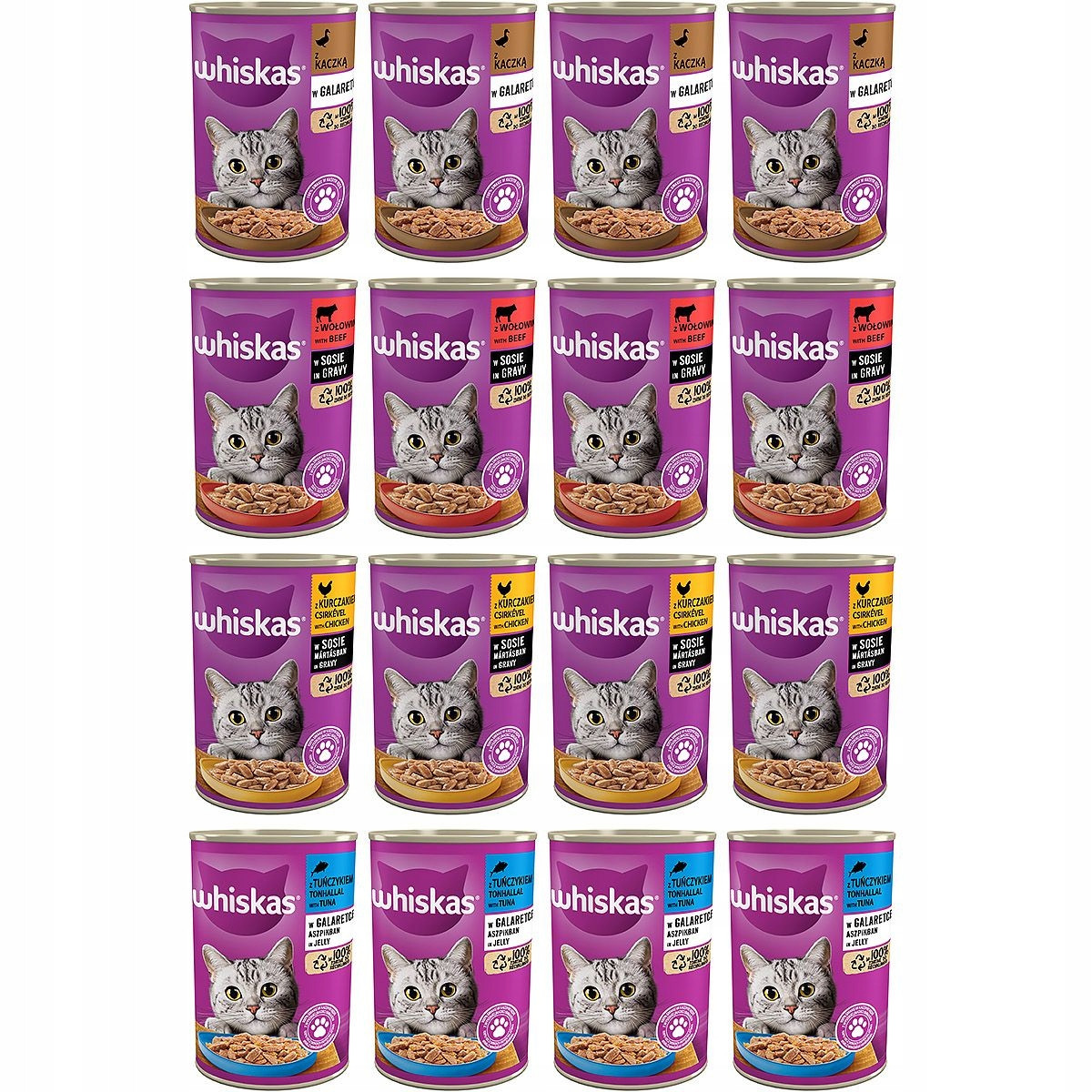 Whiskas mokré krmivo pro kočky Whiskas různé příchutě balení 16 x 400 g