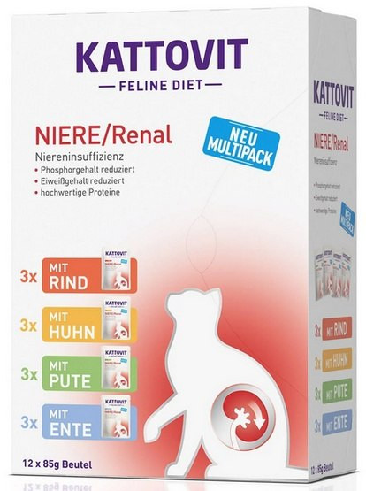 Kattovit Feline Diet Niere/Renal Multipack sáčky 12x85g