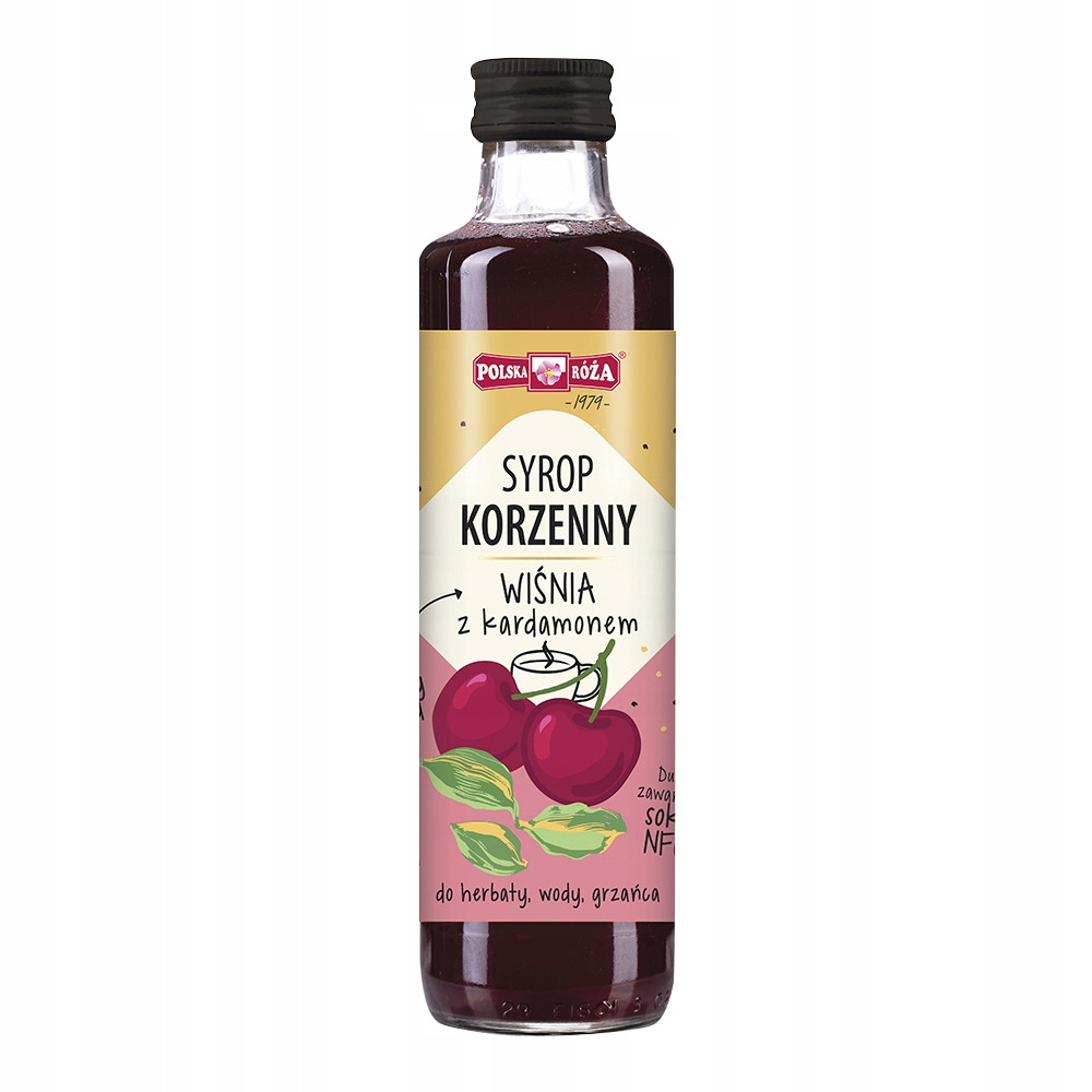 Polsko Róża Třešňový kořeněný sirup s kardamomem 250 ml Set: 6 ks