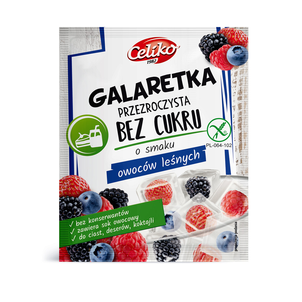 Celiko Želé průhledná bez cukru z lesních plodů Set: 30 ks