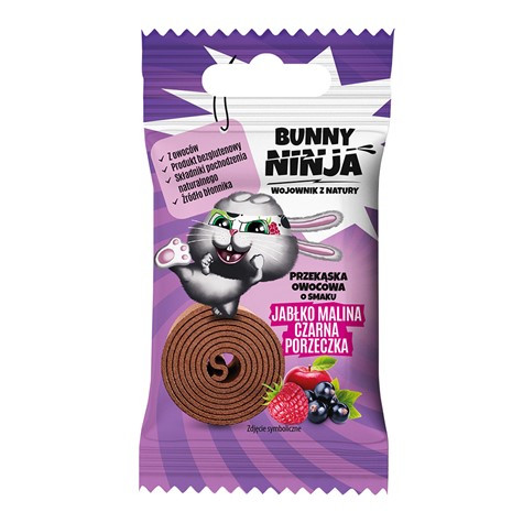 Bunny Ninja Svačinka jablko-malina-černý rybíz 15g Sada: 28 ks