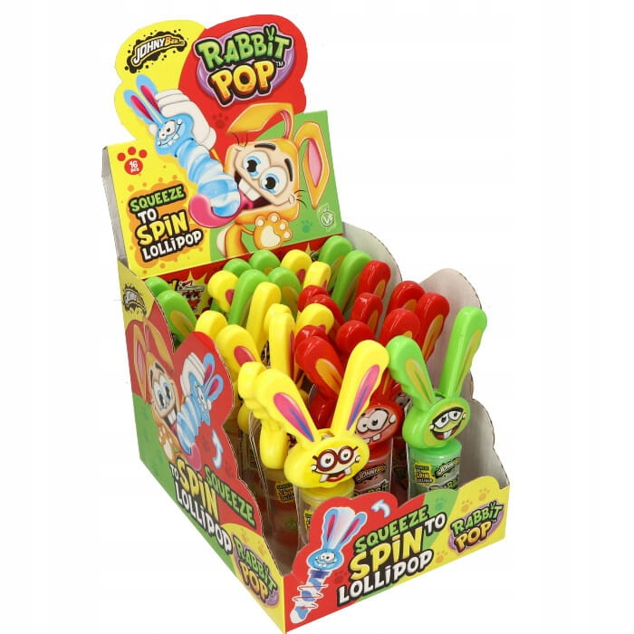 Johny Bee Lízátko Kudrnatý Rabbit Pop 16x23g